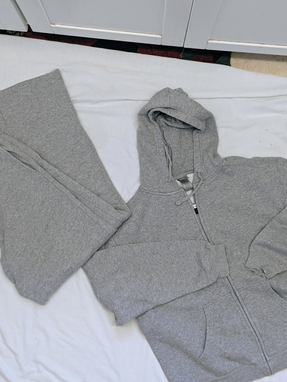 Vintage MensChampion Sweaysuit With Zip Hoodie Pocket Pants Large Grey RN 15763